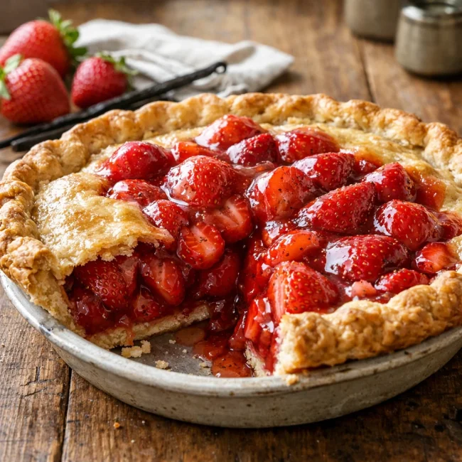 Vanilla Infused Strawberry Pie