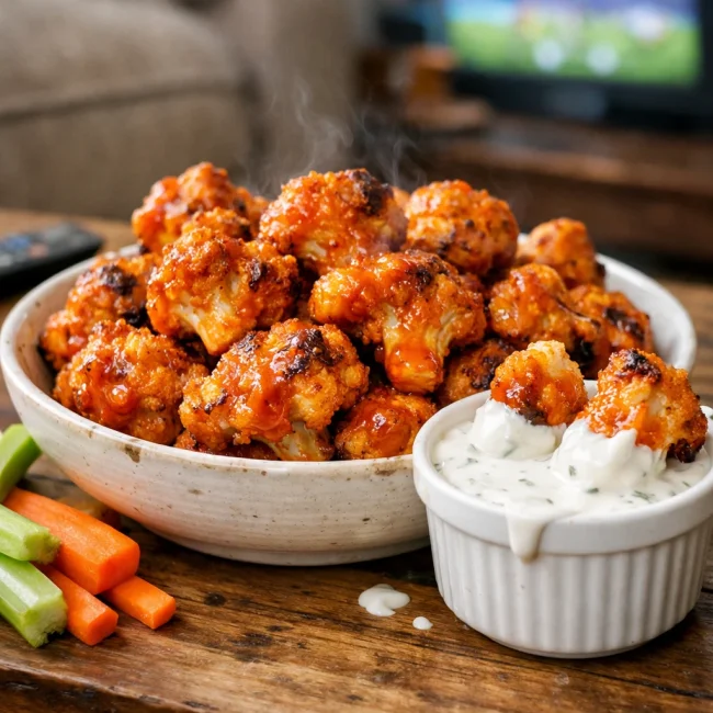 Vegan Buffalo Cauliflower Bites