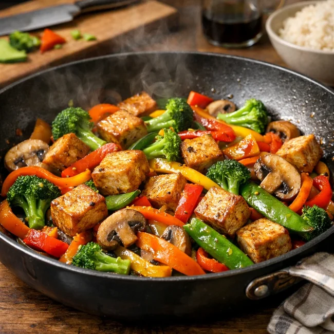 Vegan Stir-Fried Tofu and Vegetables
