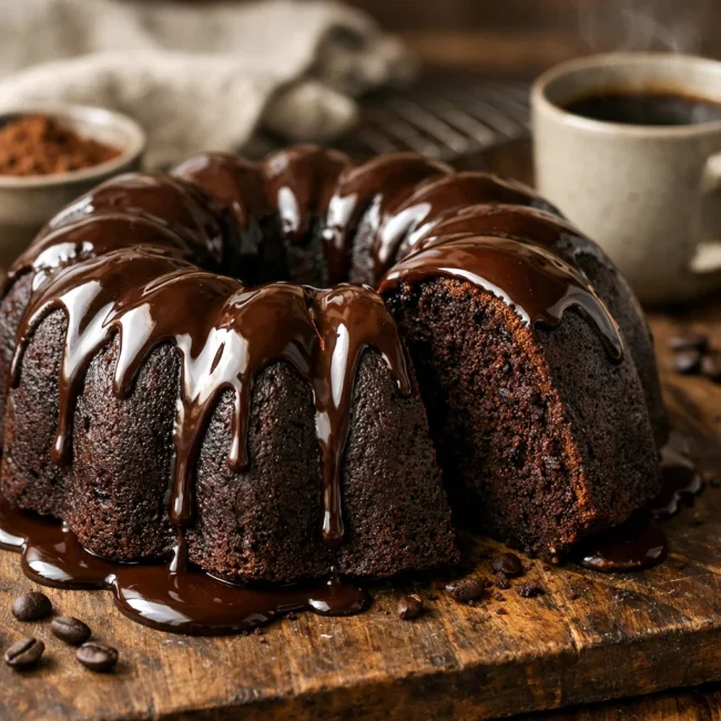 Velvety Choco-Coffee Bundt Cake