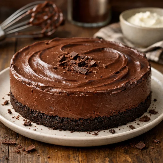 Velvety Chocolate No-Bake Cheesecake