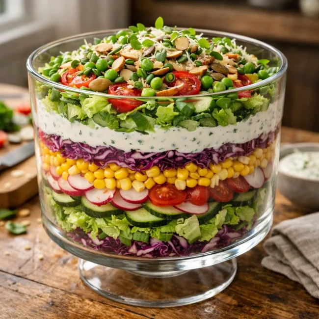 Vibrant Garden Seven Layer Salad