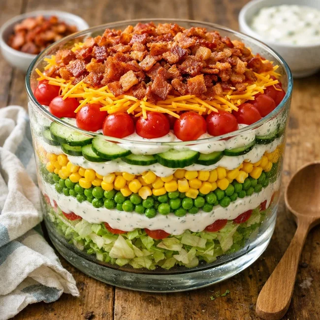 Vibrant Seven Layer Salad