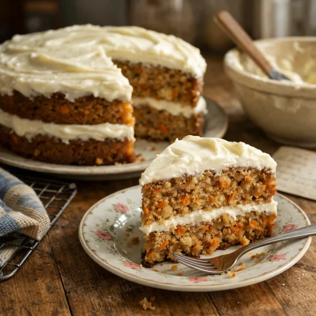 Vintage Carrot and Pineapple Cake