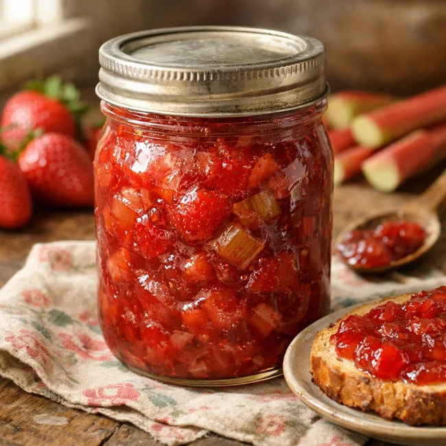Vintage Rhubarb Strawberry Preserve