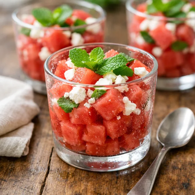 Watermelon and Feta Salad Cups