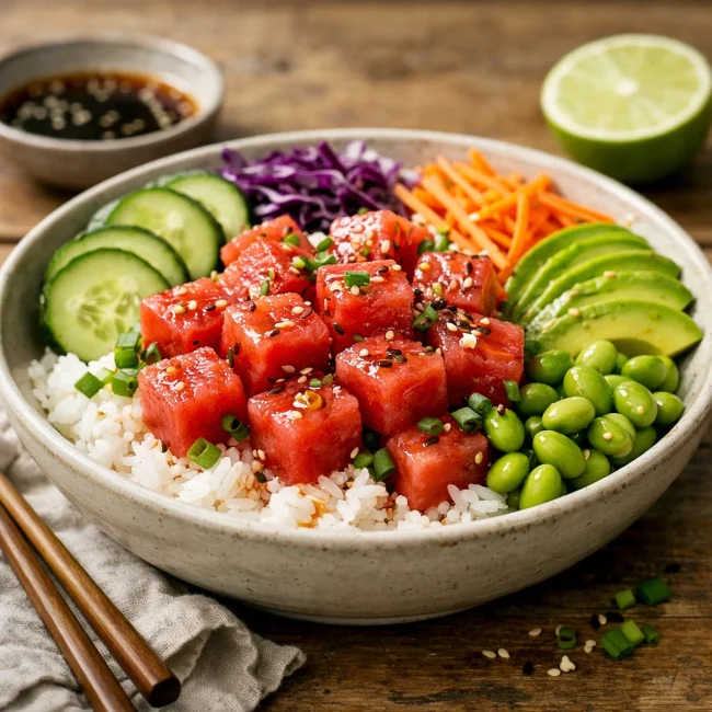 Watermelon Poke Bowl