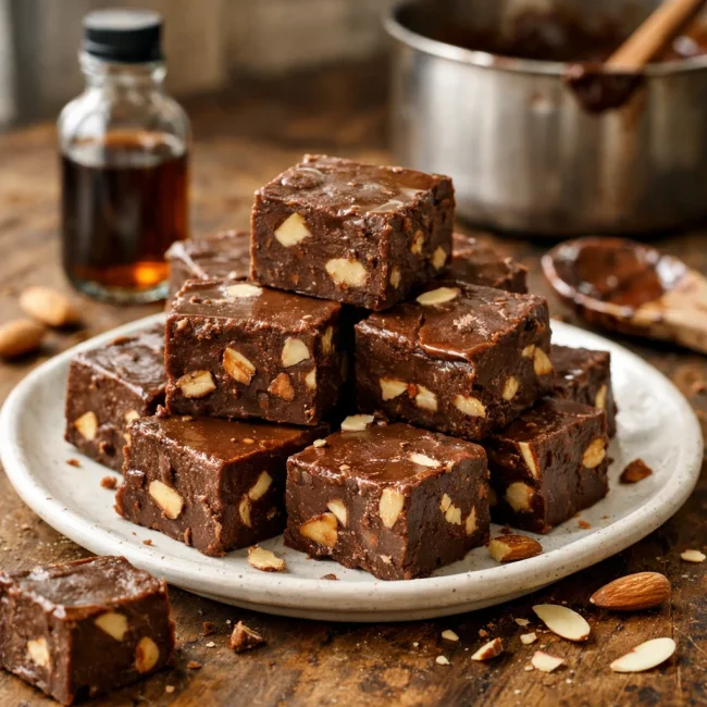 Whimsical Chocolate Almond Fudge
