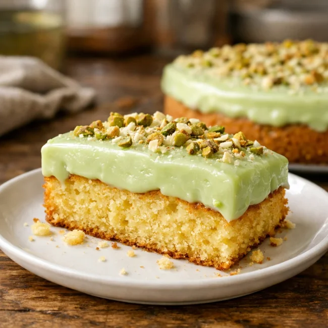 Whimsical Pistachio Pudding Cake