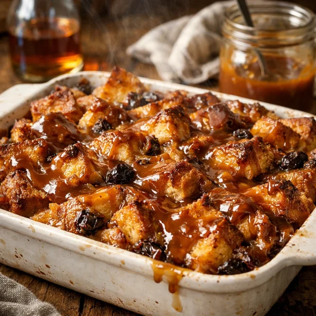 Whiskey Caramel Bread Pudding