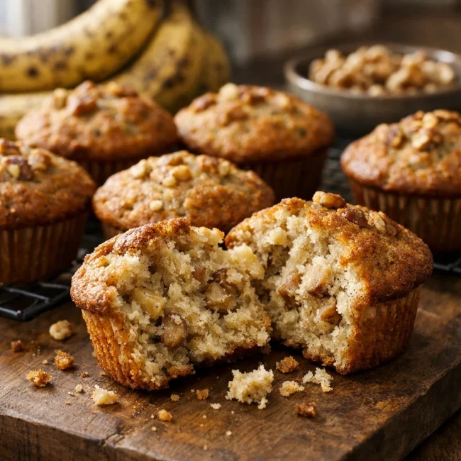 Wholesome Banana Nut Muffins