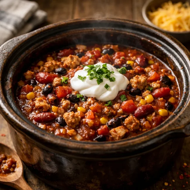 Wholesome Slow Cooker Turkey Chili