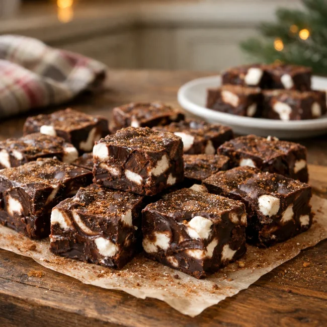 Winter Spice Marshmallow Fudge