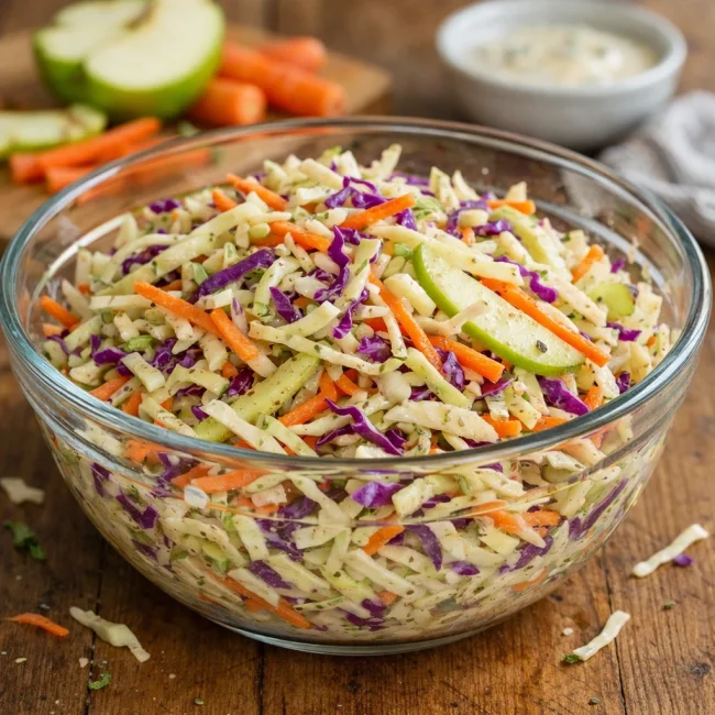 Zesty Apple Carrot Coleslaw