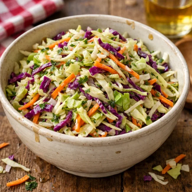 Zesty Apple Cider Coleslaw