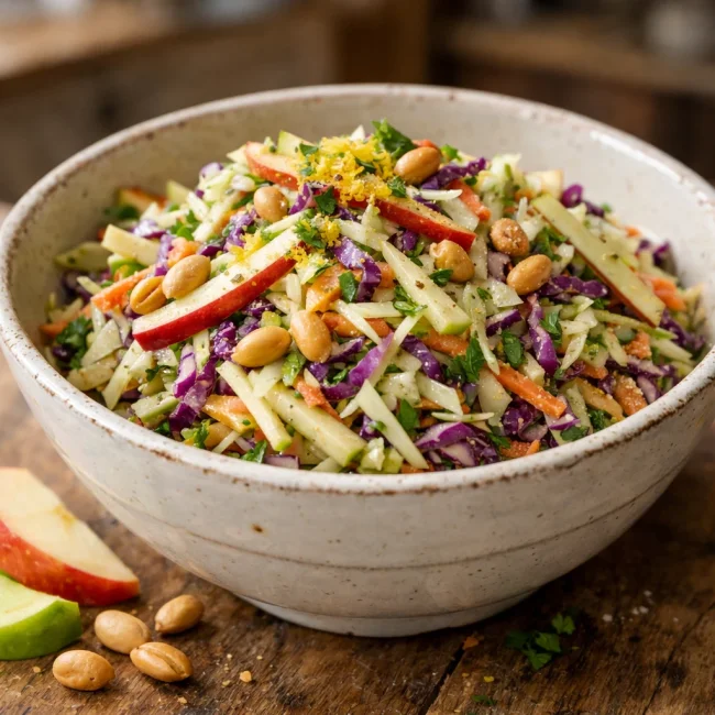 Zesty Apple-Peanut Coleslaw