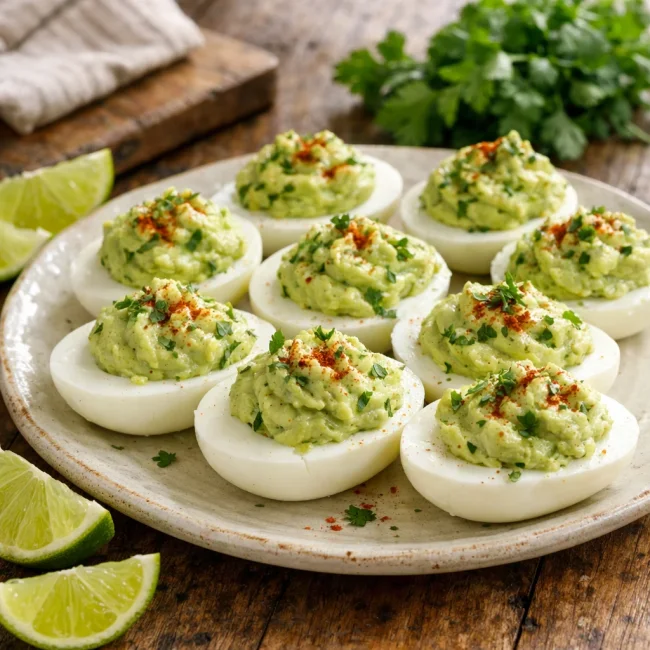 Zesty Avocado Deviled Eggs