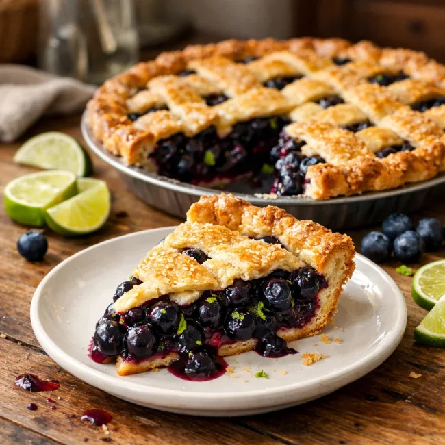 Zesty Blueberry-Lime Pie
