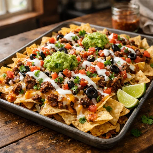 Zesty Cheesy Beef Nachos