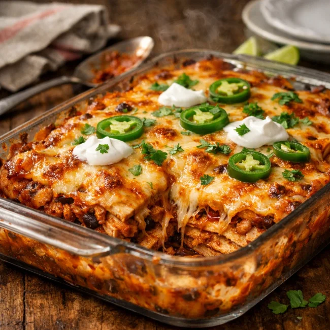 Zesty Chicken Enchilada Casserole