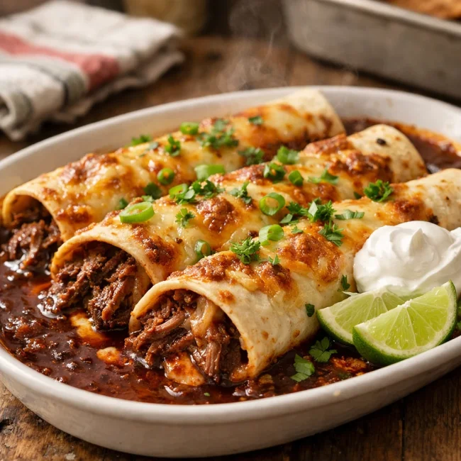 Zesty Chipotle Beef Enchiladas