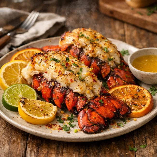 Zesty Citrus Broiled Lobster Tails