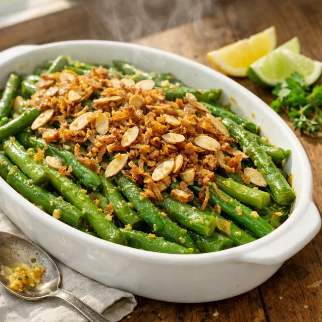 Zesty Citrus Green Bean Casserole
