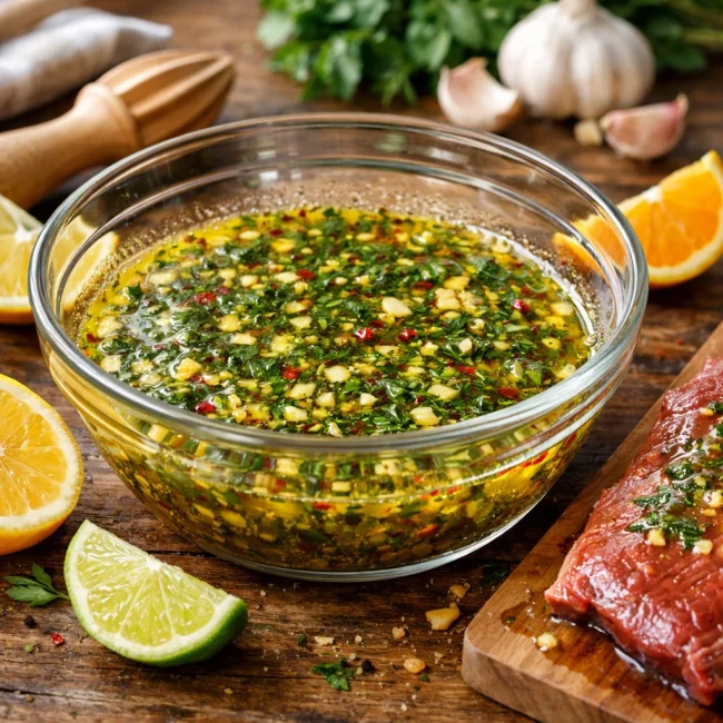 Zesty Citrus Herb Flank Steak Marinade