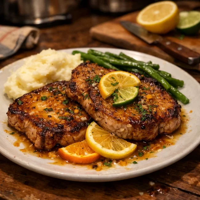 Zesty Citrus Pan-Fried Pork Chops