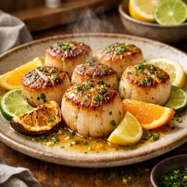 Zesty Citrus Seared Sea Scallops