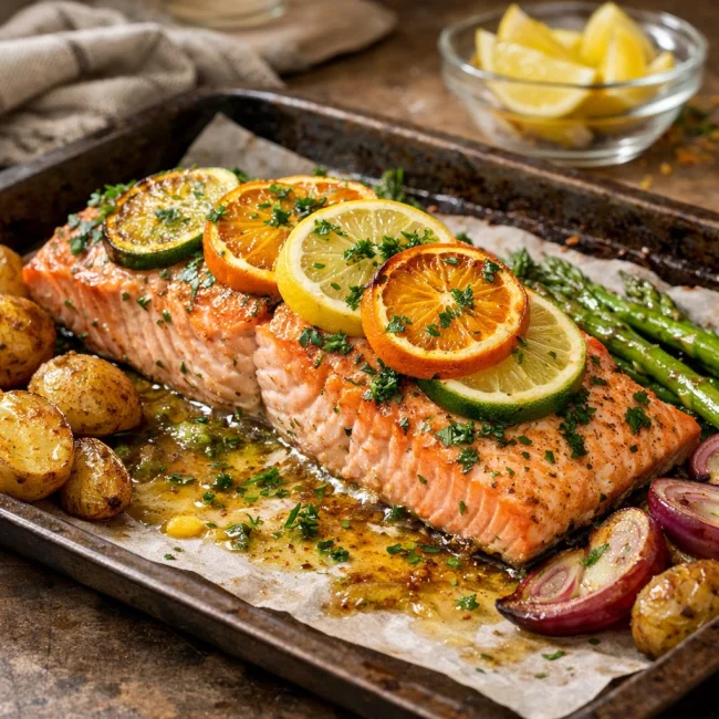 Zesty Citrusy Baked Salmon