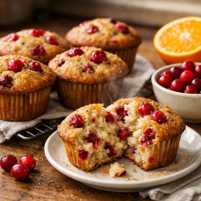 Zesty Cranberry Orange Spice Muffins
