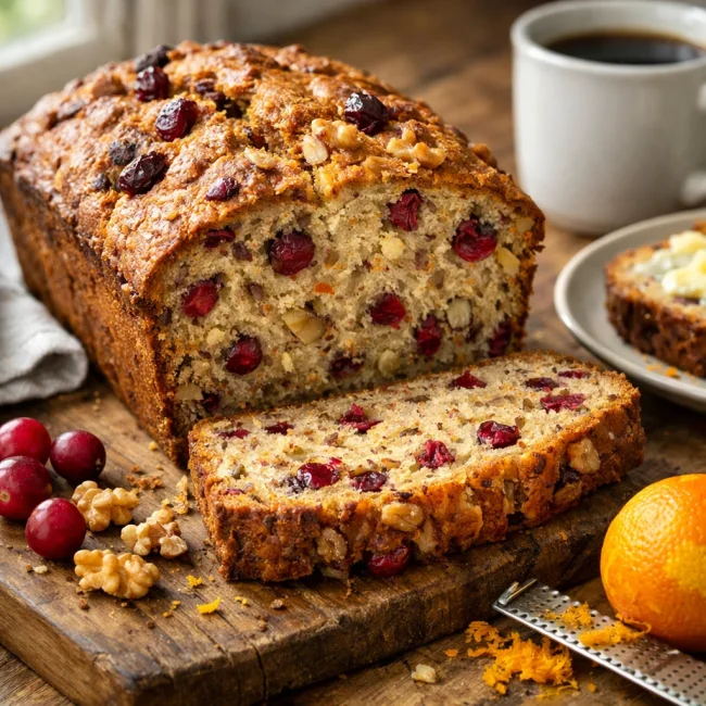 Zesty Cranberry Walnut Bread