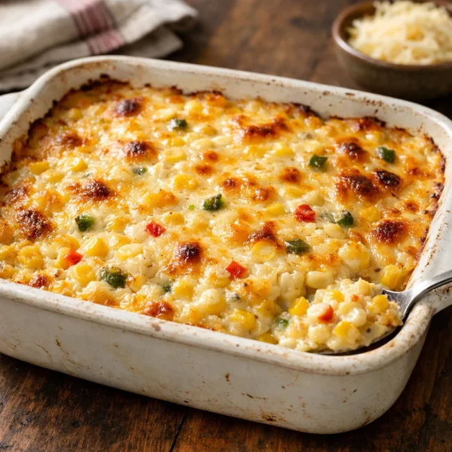 Zesty Creamy Corn Casserole