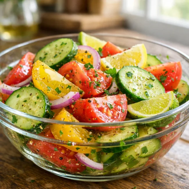 Zesty Cucumber and Tomato Citrus Salad