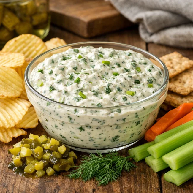 Zesty Dill Pickle and Herb Dip