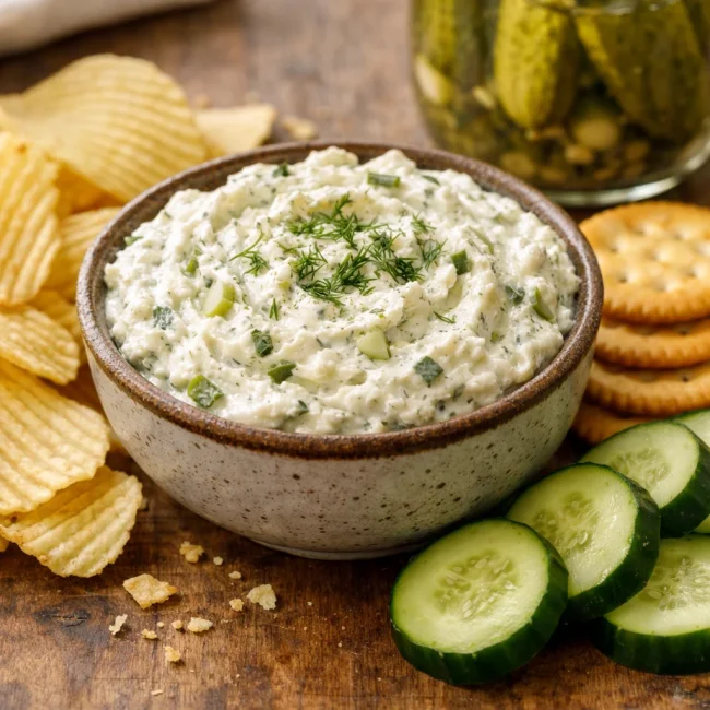 Zesty Dill Pickle Cream Cheese Dip