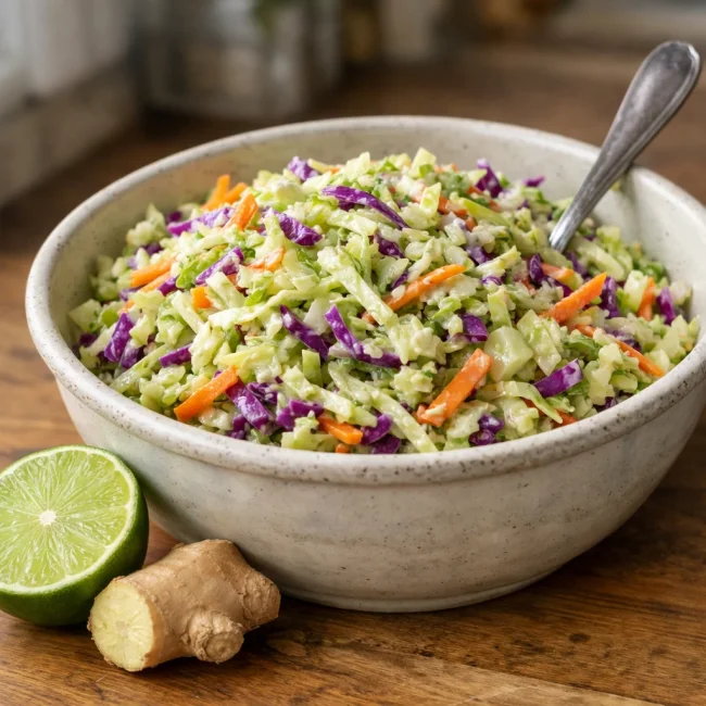 Zesty Ginger Lime Cole Slaw