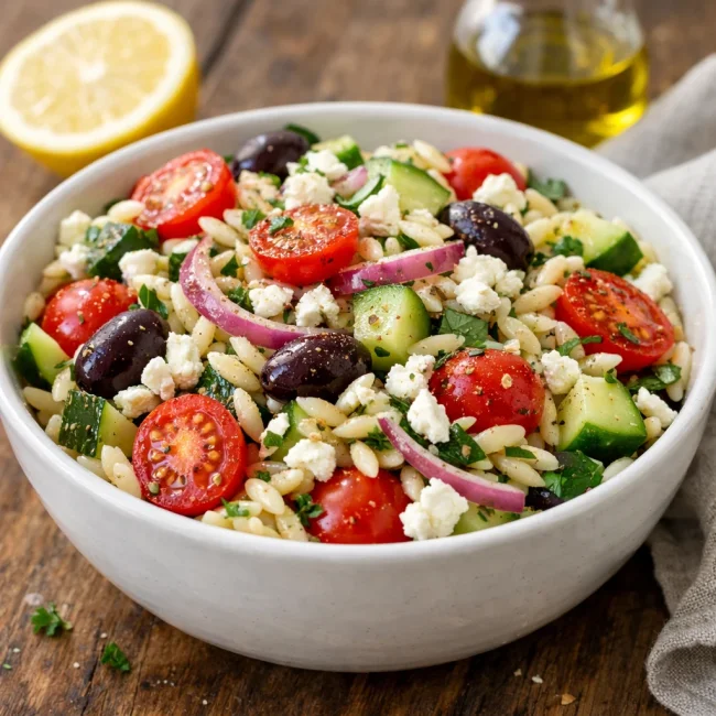 Zesty Greek Orzo Salad