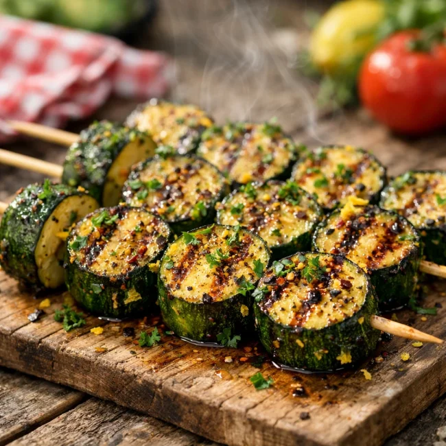 Zesty Grilled Zucchini Skewers