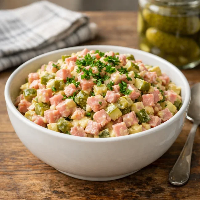 Zesty Ham & Pickle Salad