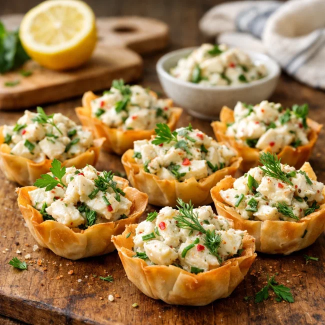 Zesty Herb Crab Cups