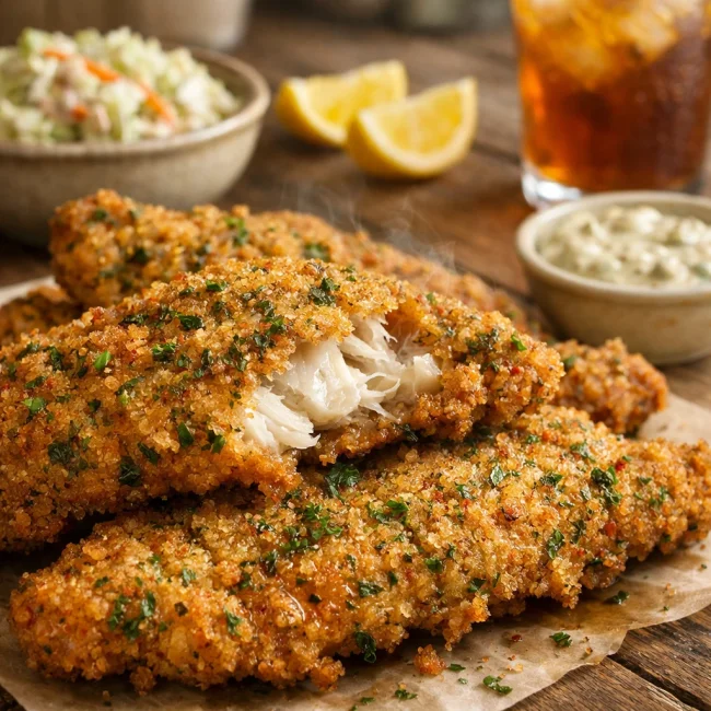 Zesty Herb-Crusted Fried Catfish