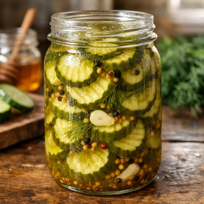 Zesty Honey-Dill Bread-and-Butter Pickles