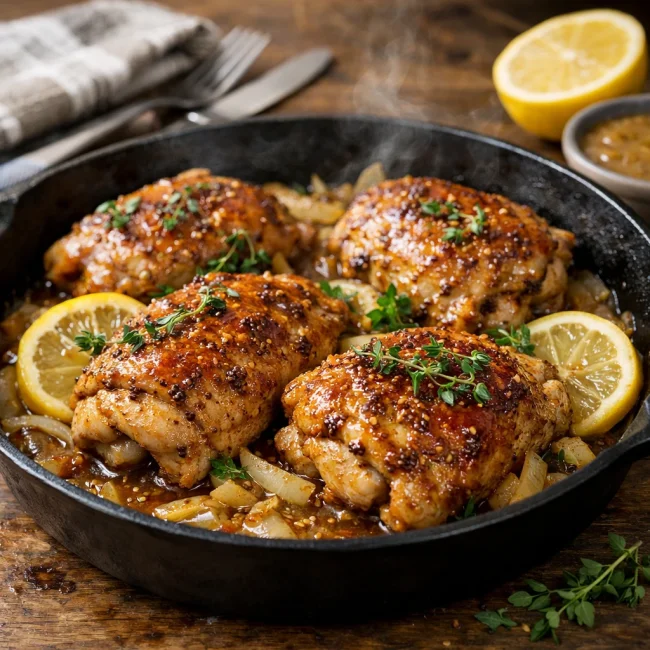 Zesty Honey Mustard Chicken Skillet