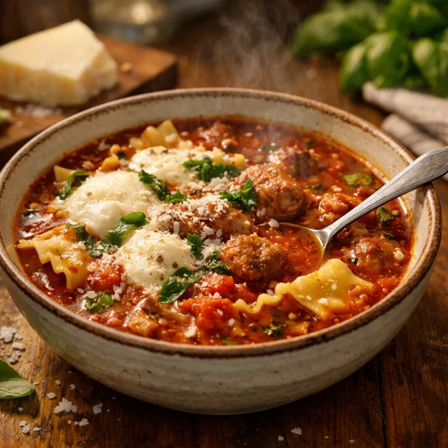 Zesty Italian Lasagna Soup