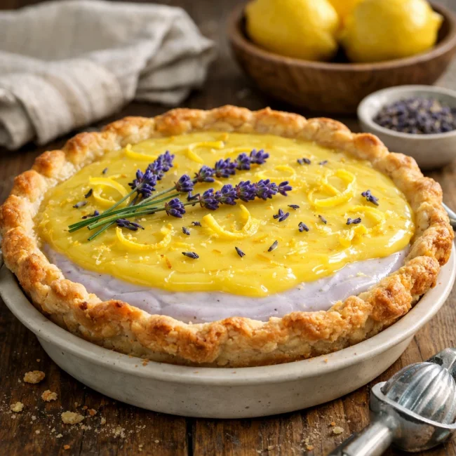 Zesty Lavender Lemon Pie