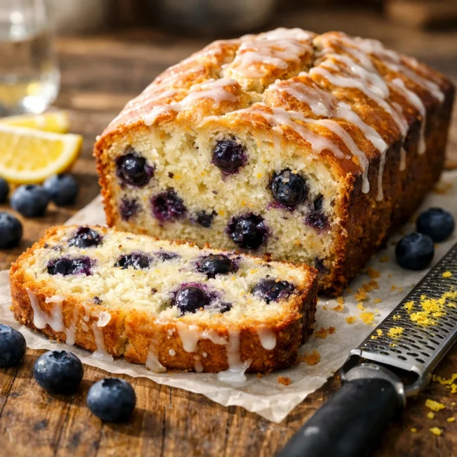 Zesty Lemon Blueberry Bread