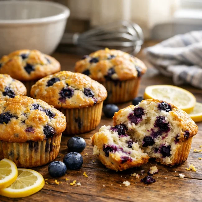 Zesty Lemon Blueberry Muffins