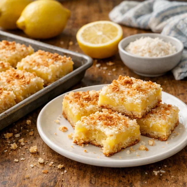 Zesty Lemon Coconut Bars